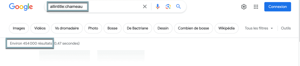 allintitle chameau