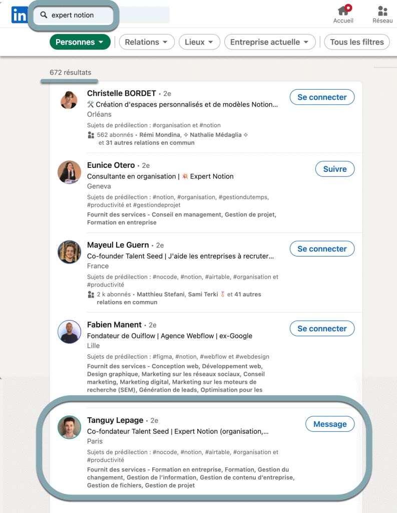 Optimisation SEO LinkedIn