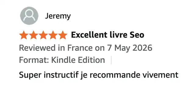 Avis client Amazon 5 étoiles de Jeremy : excellent livre, super instructif, je recommande vivement
