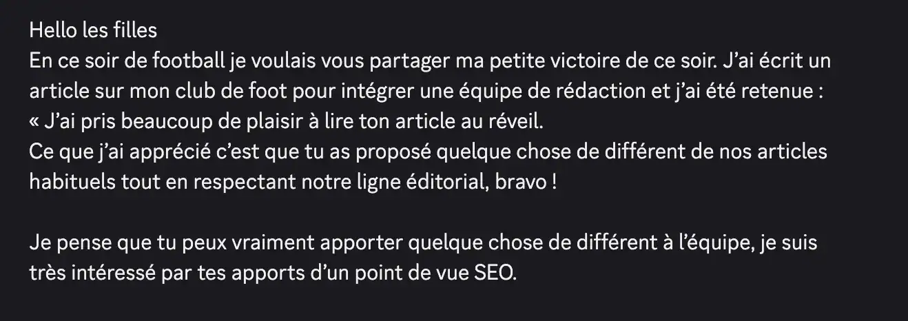 Avis d'une élève Next Gen