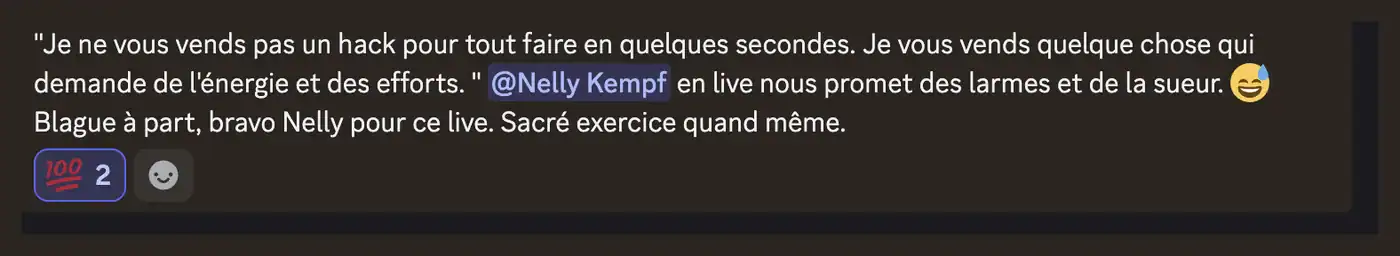 Avis d'une élève Next Gen