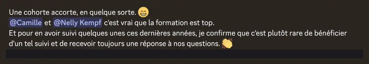 Avis d'une élève Next Gen
