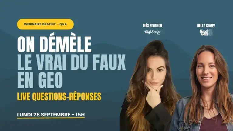 Inès Sivignon et Nelly Kempf : on démêle le vrai du faux du GEO